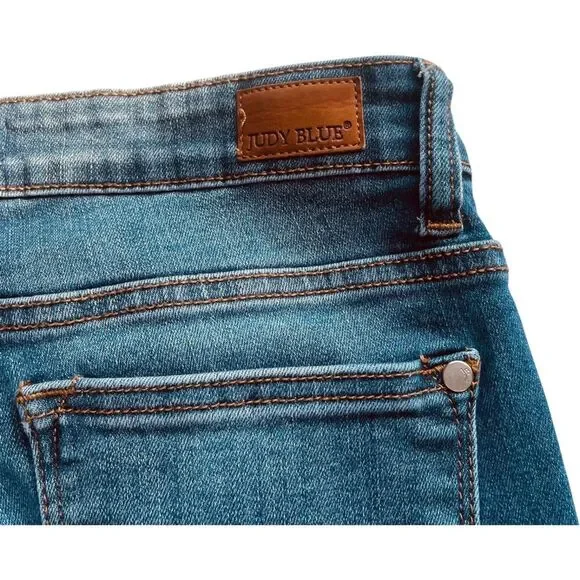 Judy Blue Skinny Fit Distressed Ankle Skinny Jeans - Picture 11 of 13